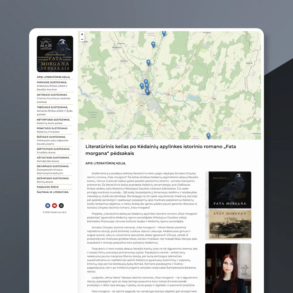 Internetinės svetainės Fata Morgana pavyzdys