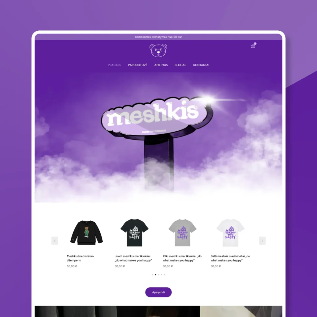 Drabužių prekinio ženklo internetinė parduotuvė