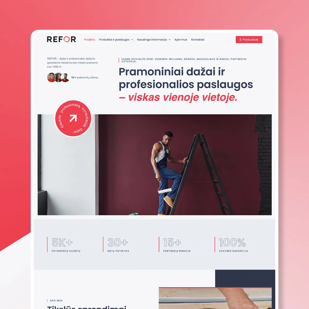 REFOR internetines svetaines kurimas