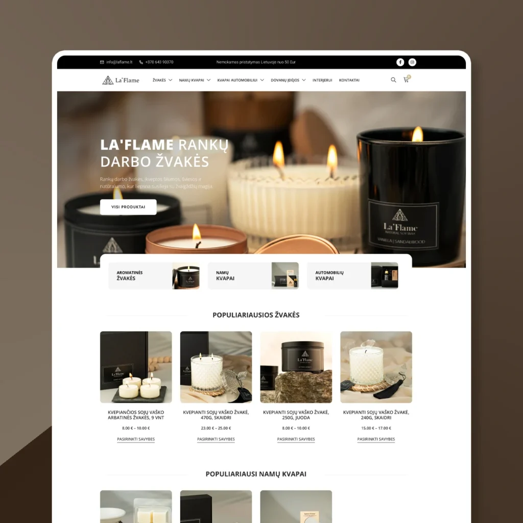 Rankų darbo žvakių prekybos verslas