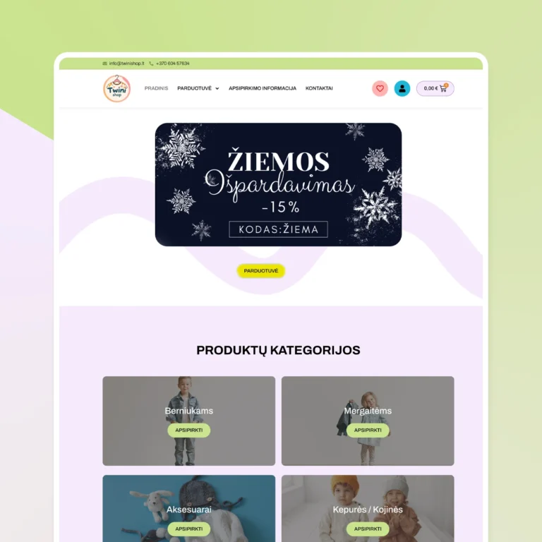 Woocommerce internetine parduotuve