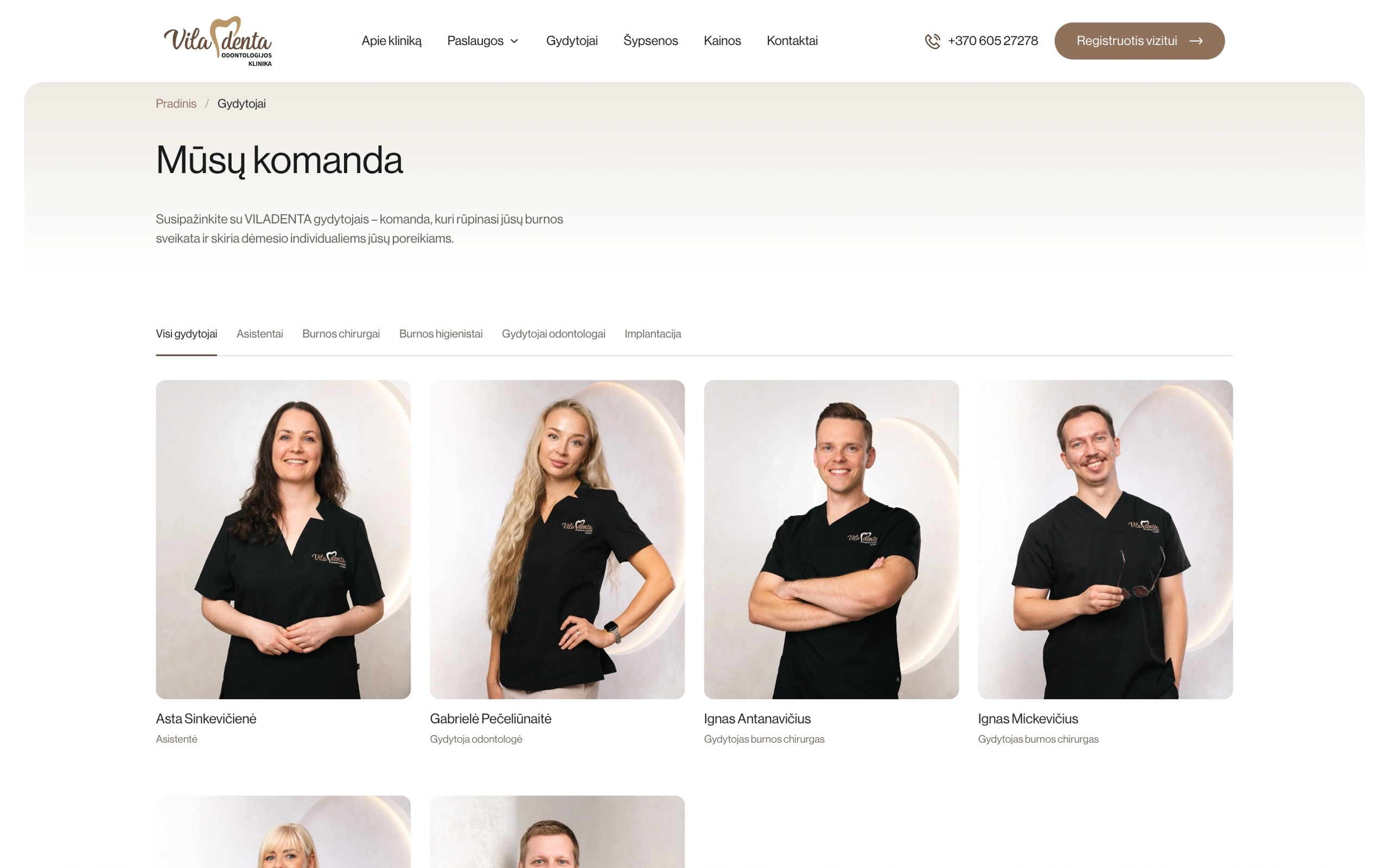 Specialistų komanda — viladenta.lt